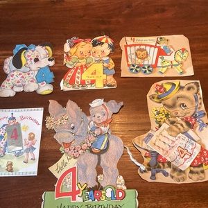 1947 Vintage Birthday Cards set of 6